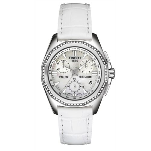 Tissot PRC 100 Chronograph Quartz 34.8 Stainless Steel / MOP / Strap